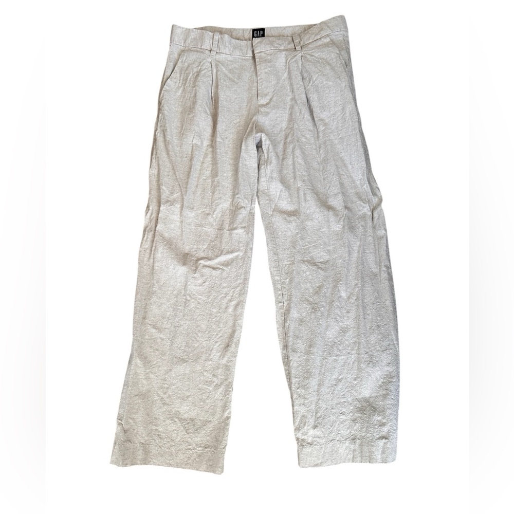 GAP Womens Linen Blend High Rise Trousers